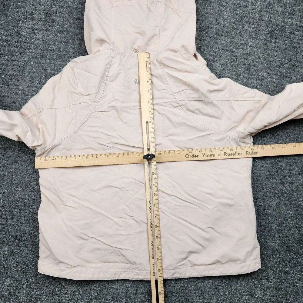 Lululemon Always Effortless Jacket Womens 8 Pink Hooded Windbreaker Zip Light - Picture 7 of 10
